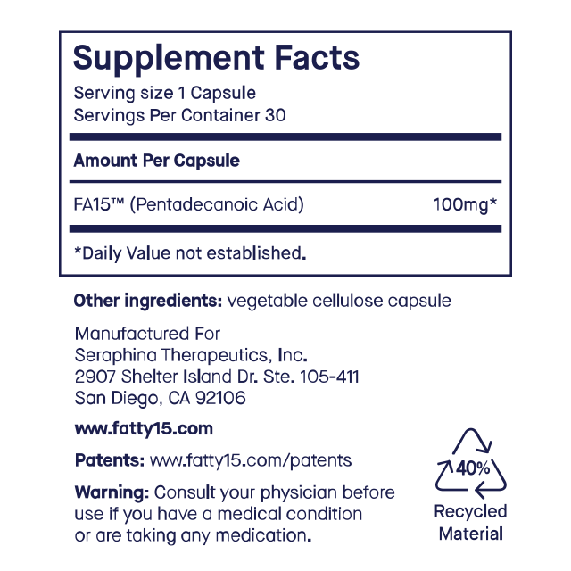 Fatty15 Daily Cellular Support 90 Capsules
