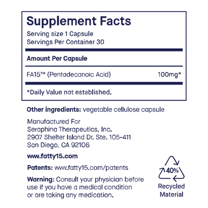 Fatty15 Daily Cellular Support 90 Capsules